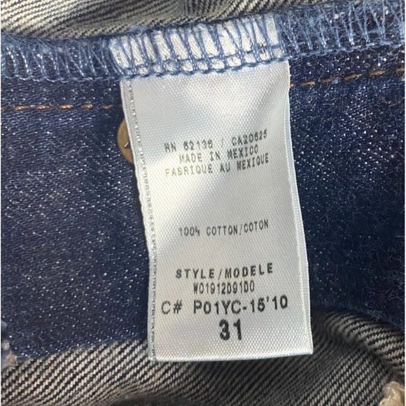 Guess Jeans Women's Button-Fly Tomboy Short Size 31 100% Cotton Dark Wash - Picture 4 of 9